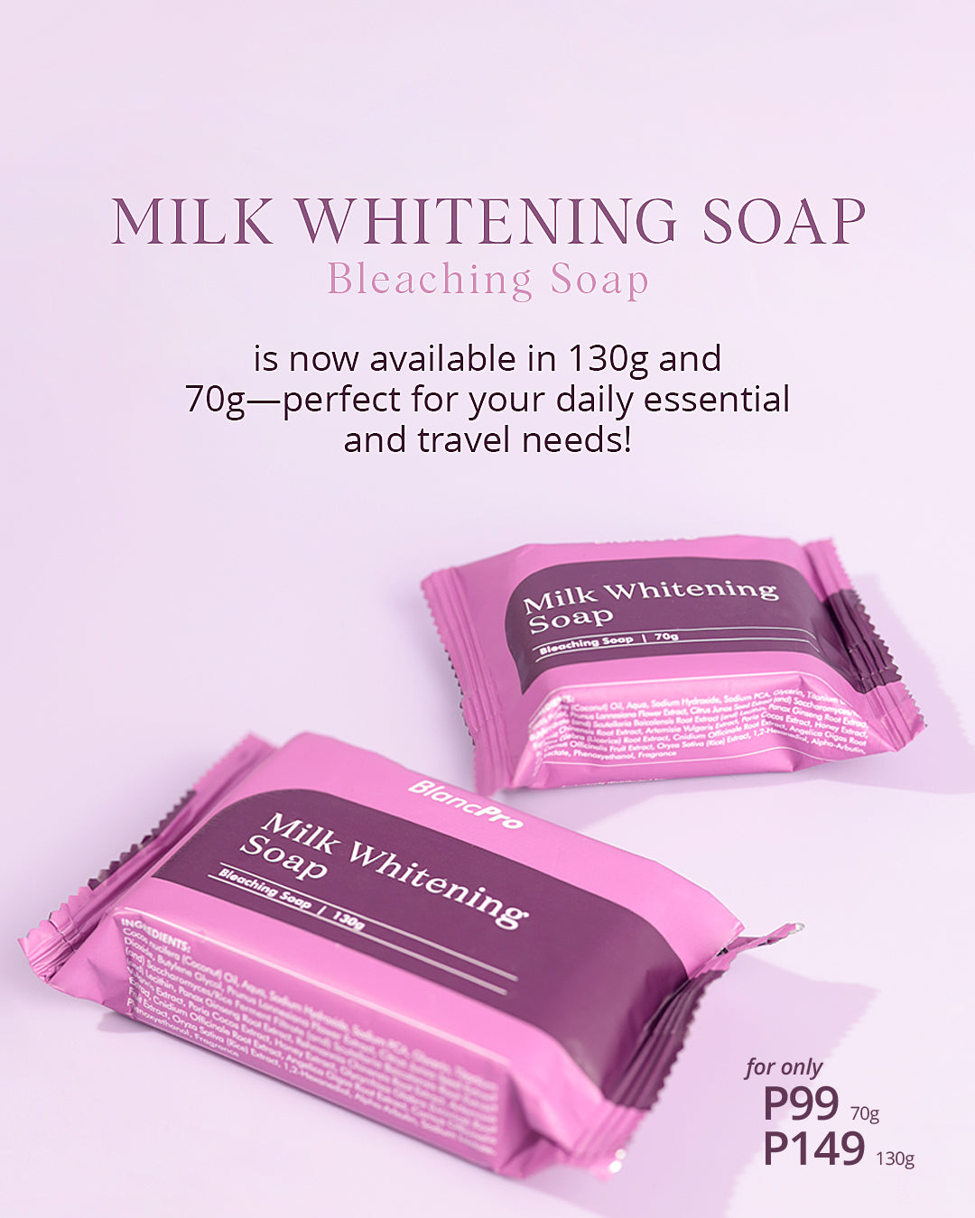 BlancPRO Milk Whitening Soap 70g